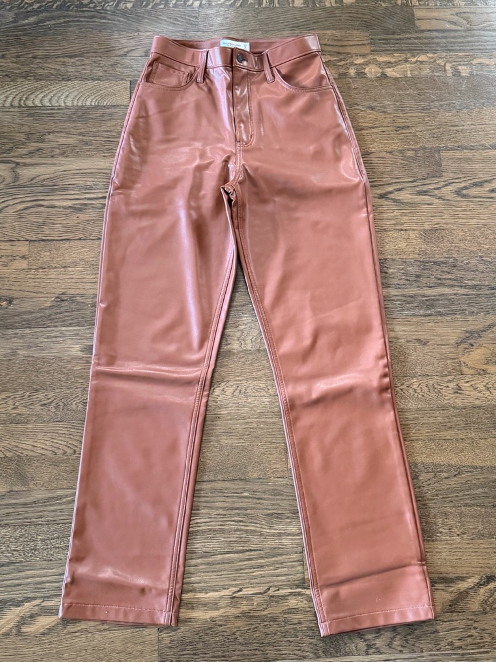 Abercrombie & Fitch Straight-Leg Faux Leather Pants